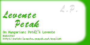 levente petak business card